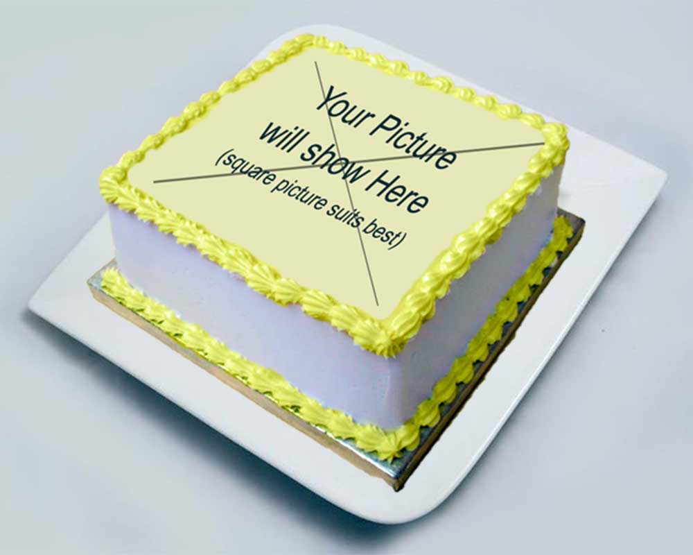 Photo Cake Square - Yellow