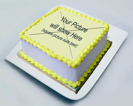 Photo Cake Square - Yellow