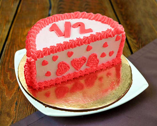 Six month red cake - Half Cake